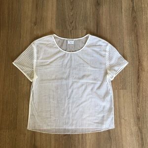 Babaton sheer white top
